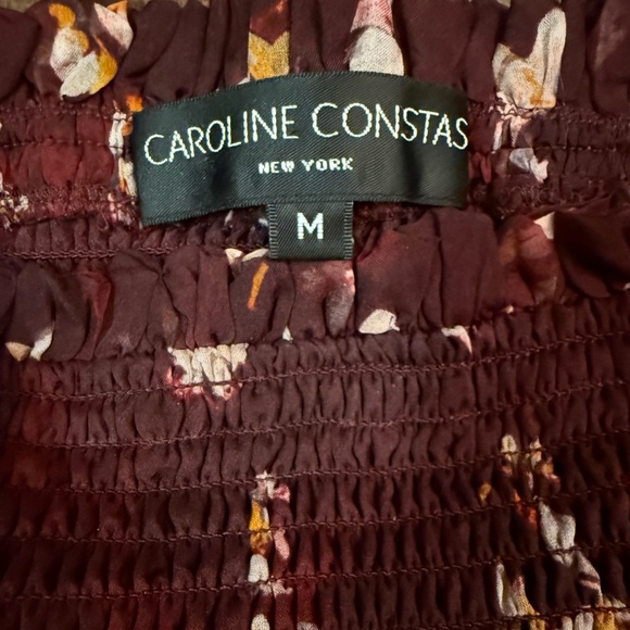 CAROLINE CONSTAS Silk Gemma Top in Maroon/Burgundy Size Medium - Picture 13 of 13